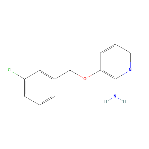 3-[(3-chlorophenyl)methoxy]pyridin-2-amine (CAS: 107229-62-9) - Chemical Structure and Molecular Formula 