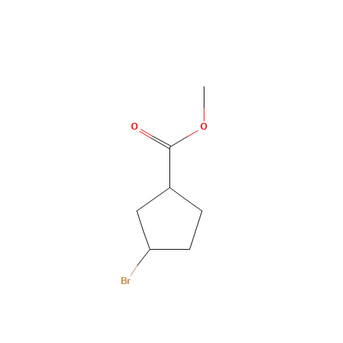 methyl 3-bromocyclopentane-1-carboxylate (CAS: 1311312-00-1) - Chemical Structure and Molecular Formula 