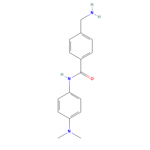 4-(aminomethyl)-N-[4-(dimethylamino)phenyl]benzamide (CAS: 271591-78-7) - Chemical Structure and Molecular Formula 