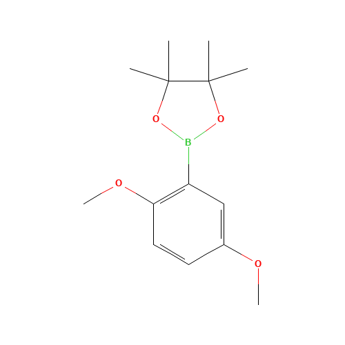 2-(2,5-dimethoxyphenyl)-4,4,5,5-tetramethyl-1,3,2-dioxaborolane (CAS: 1073339-07-7) - Chemical Structure and Molecular Formula 