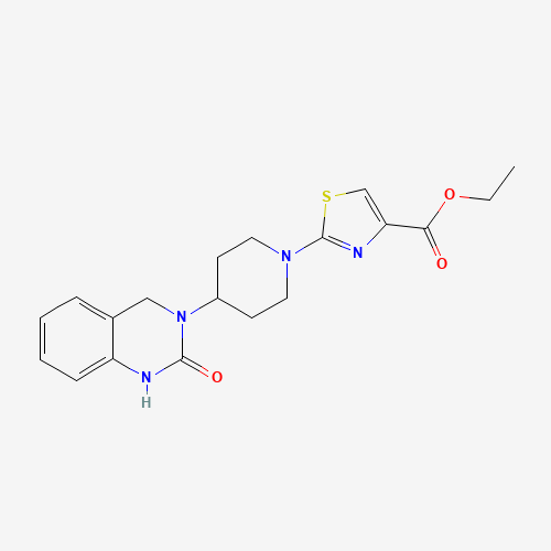 ethyl 2-[4-(2-oxo-1,4-dihydroquinazolin-3-yl)piperidin-1-yl]-1,3-thiazole-4-carboxylate (CAS: 1028320-17-3) - Chemical Structure and Molecular Formula 