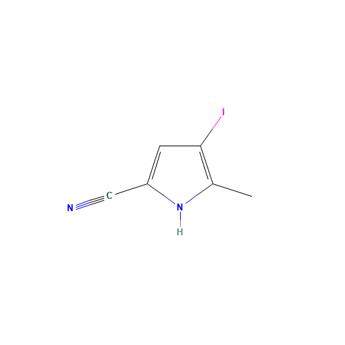 4-iodo-5-methyl-1H-pyrrole-2-carbonitrile (CAS: 1430752-82-1) - Chemical Structure and Molecular Formula 