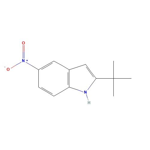 2-tert-butyl-5-nitro-1H-indole (CAS: 174274-85-2) - Chemical Structure and Molecular Formula 