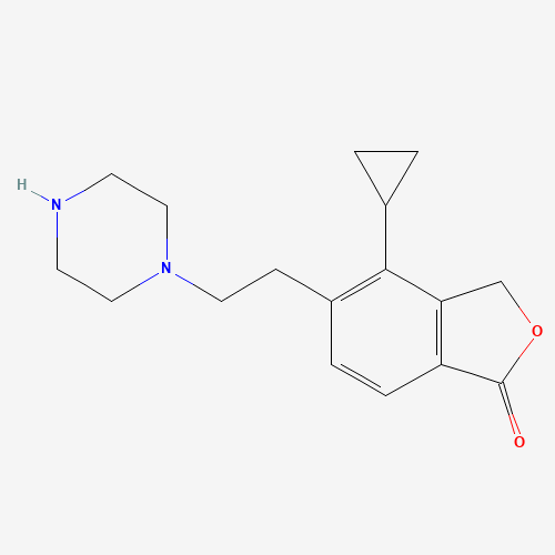 4-cyclopropyl-5-(2-piperazin-1-ylethyl)-3H-2-benzofuran-1-one (CAS: 1374572-72-1) - Related Chemical Product
