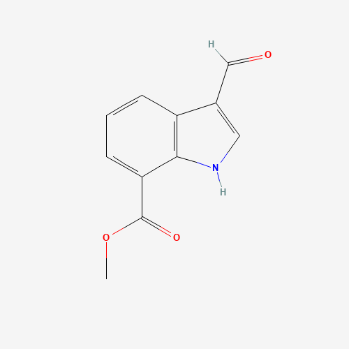 methyl 3-formyl-1H-indole-7-carboxylate (CAS: 312973-24-3) - Chemical Structure and Molecular Formula 
