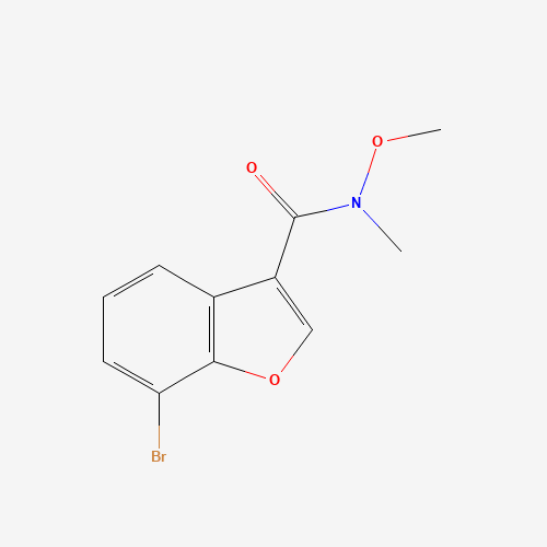 7-bromo-N-methoxy-N-methyl-1-benzofuran-3-carboxamide (CAS: 1374574-89-6) - Chemical Structure and Molecular Formula 