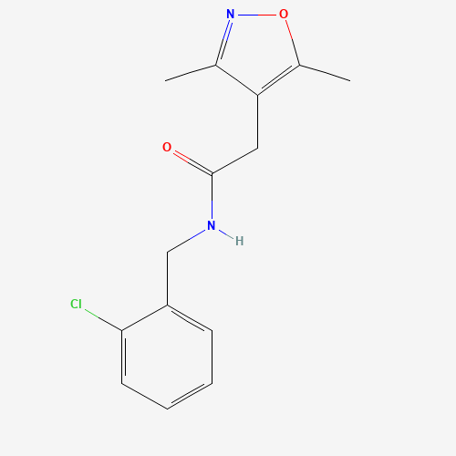 N-[(2-chlorophenyl)methyl]-2-(3,5-dimethyl-1,2-oxazol-4-yl)acetamide (CAS: 959863-28-6) - Chemical Structure and Molecular Formula 