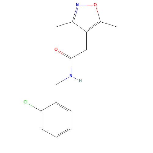 N-[(2-chlorophenyl)methyl]-2-(3,5-dimethyl-1,2-oxazol-4-yl)acetamide (CAS: 959863-28-6) - Chemical Structure and Molecular Formula 