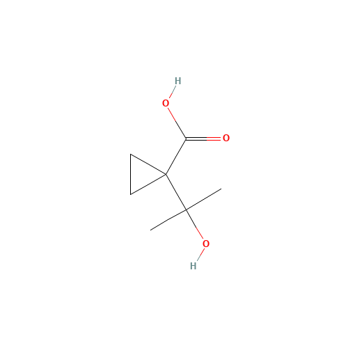 1-(2-hydroxypropan-2-yl)cyclopropane-1-carboxylic acid (CAS: 1447944-22-0) - Chemical Structure and Molecular Formula 