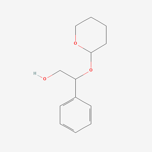 2-(oxan-2-yloxy)-2-phenylethanol (CAS: 60168-63-0) - Chemical Structure and Molecular Formula 
