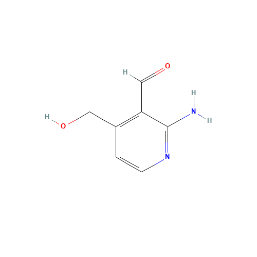 2-amino-4-(hydroxymethyl)pyridine-3-carbaldehyde (CAS: 1289098-89-0) - Chemical Structure and Molecular Formula 