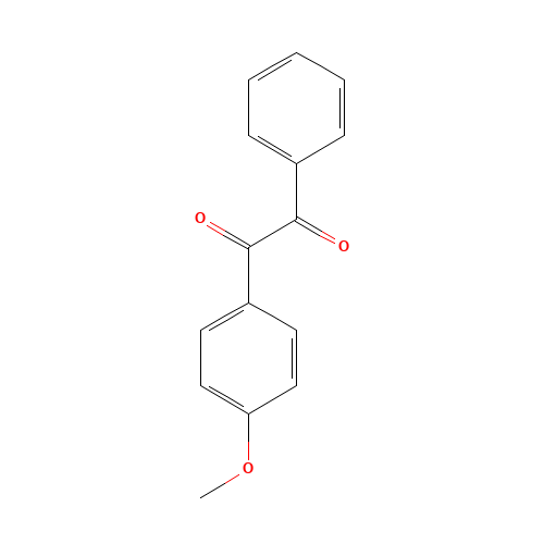 1-(4-methoxyphenyl)-2-phenylethane-1,2-dione (CAS: 22711-21-3) - Chemical Structure and Molecular Formula 
