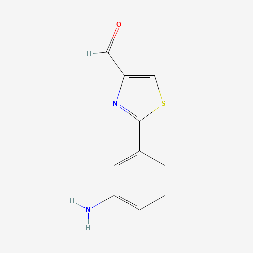 2-(3-aminophenyl)-1,3-thiazole-4-carbaldehyde (CAS: 885278-99-9) - Chemical Structure and Molecular Formula 