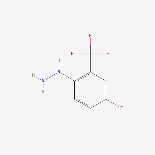 [4-fluoro-2-(trifluoromethyl)phenyl]hydrazine (CAS: 754973-91-6) - Chemical Structure and Molecular Formula 