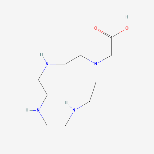 2-(1,4,7,10-tetrazacyclododec-1-yl)acetic acid chemical structure 2-(1,4,7,10-tetrazacyclododec-1-yl)acetic acid (CAS: 170454-90-7) - Chemical Structure and Molecular Formula