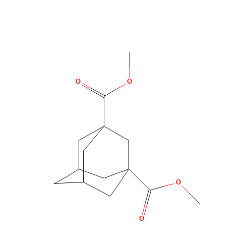 dimethyl adamantane-1,3-dicarboxylate (CAS: 1459-95-6) - Chemical Structure and Molecular Formula 