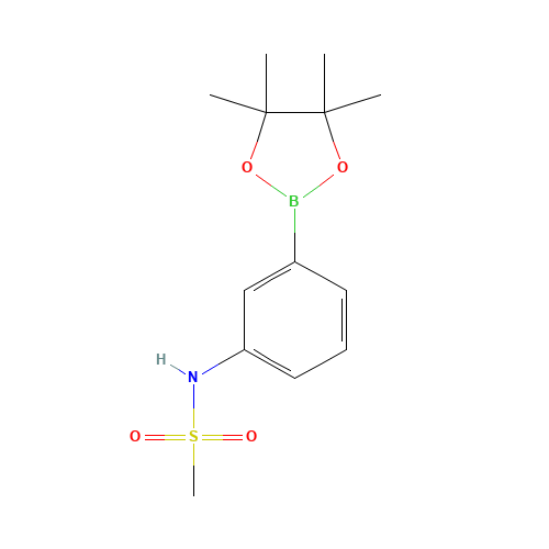 N-[3-(4,4,5,5-tetramethyl-1,3,2-dioxaborolan-2-yl)phenyl]methanesulfonamide (CAS: 305448-92-4) - Chemical Structure and Molecular Formula 