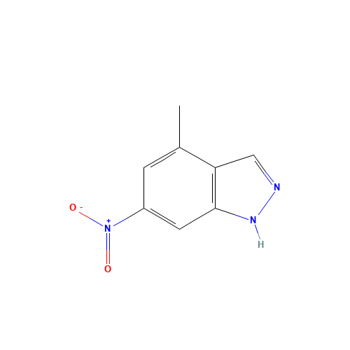 4-methyl-6-nitro-1H-indazole (CAS: 885520-77-4) - Chemical Structure and Molecular Formula 