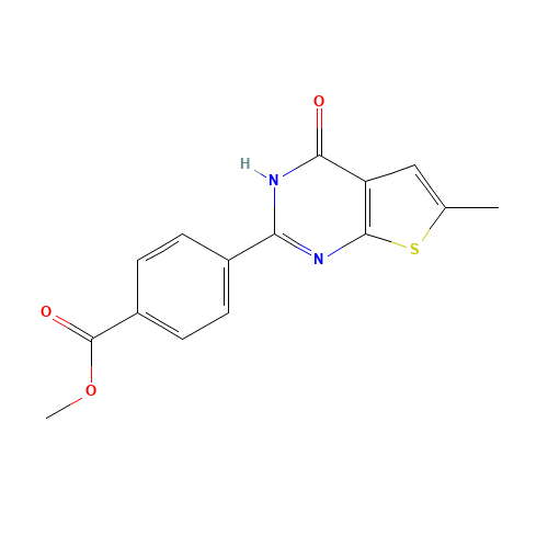 methyl 4-(6-methyl-4-oxo-3H-thieno[2,3-d]pyrimidin-2-yl)benzoate (CAS: 206666-21-9) - Related Chemical Product