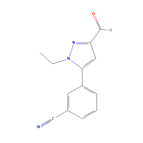 3-(2-ethyl-5-formylpyrazol-3-yl)benzonitrile (CAS: 777952-87-1) - Related Chemical Product