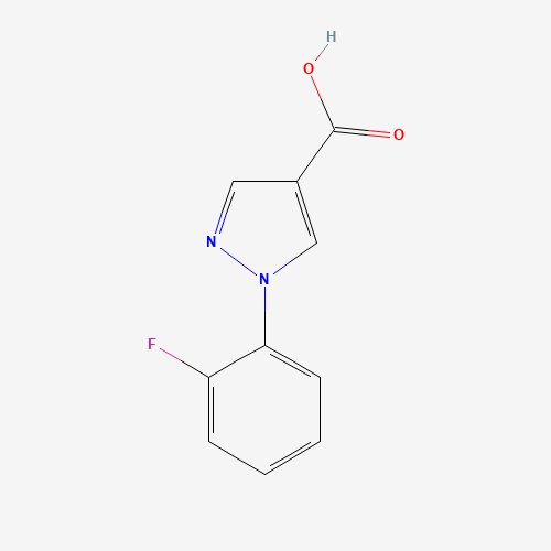 1-(2-fluorophenyl)pyrazole-4-carboxylic acid chemical structure 1-(2-fluorophenyl)pyrazole-4-carboxylic acid (CAS: 1134310-63-6) - Chemical Structure and Molecular Formula