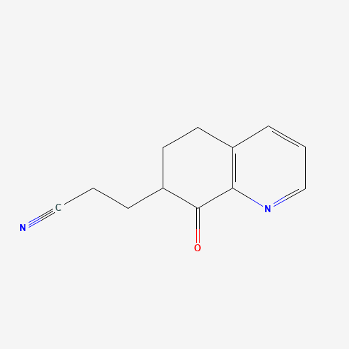 3-(8-oxo-6,7-dihydro-5H-quinolin-7-yl)propanenitrile (CAS: 909909-07-5) - Chemical Structure and Molecular Formula 