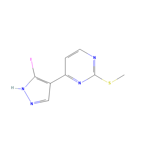 4-(5-iodo-1H-pyrazol-4-yl)-2-methylsulfanylpyrimidine (CAS: 1111637-86-5) - Related Chemical Product