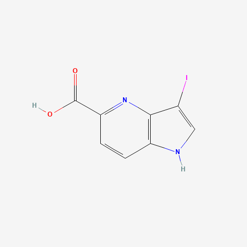3-iodo-1H-pyrrolo[3,2-b]pyridine-5-carboxylic acid (CAS: 1190311-30-8) - Chemical Structure and Molecular Formula 