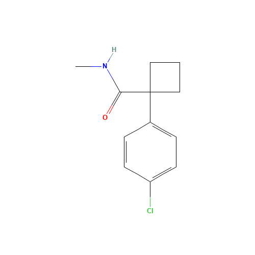 1-(4-chlorophenyl)-N-methylcyclobutane-1-carboxamide (CAS: 633701-50-5) - Chemical Structure and Molecular Formula 