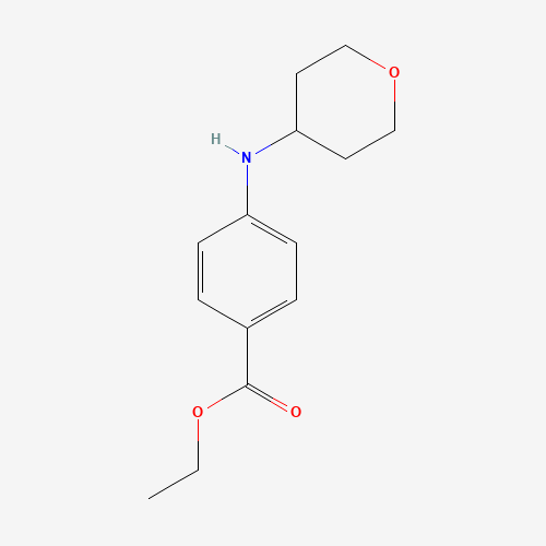 ethyl 4-(oxan-4-ylamino)benzoate (CAS: 1157010-53-1) - Chemical Structure and Molecular Formula 