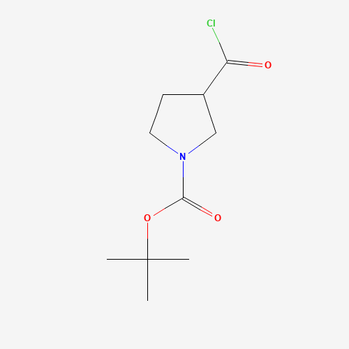 tert-butyl 3-carbonochloridoylpyrrolidine-1-carboxylate (CAS: 1202570-54-4) - Chemical Structure and Molecular Formula 