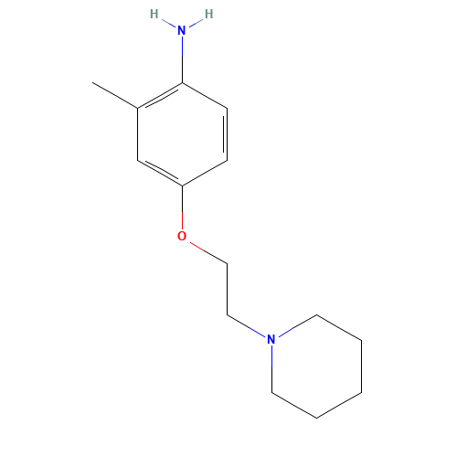 2-methyl-4-(2-piperidin-1-ylethoxy)aniline (CAS: 925920-77-0) - Chemical Structure and Molecular Formula 