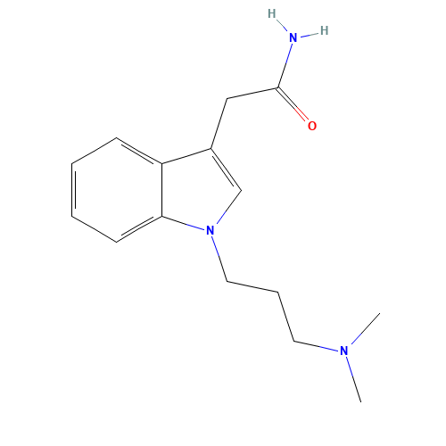 2-[1-[3-(dimethylamino)propyl]indol-3-yl]acetamide (CAS: 203719-69-1) - Related Chemical Product
