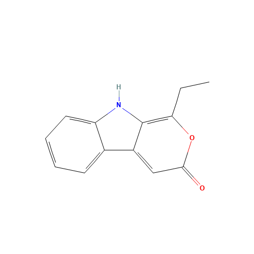 1-ethyl-9H-pyrano[3,4-b]indol-3-one (CAS: 52531-09-6) - Chemical Structure and Molecular Formula 