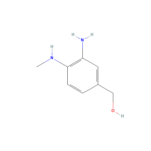 [3-amino-4-(methylamino)phenyl]methanol (CAS: 910037-29-5) - Chemical Structure and Molecular Formula 