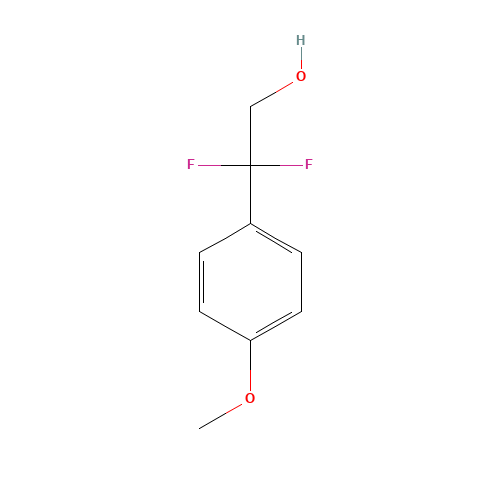 2,2-difluoro-2-(4-methoxyphenyl)ethanol (CAS: 762292-75-1) - Chemical Structure and Molecular Formula 