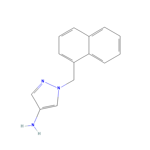1-(naphthalen-1-ylmethyl)pyrazol-4-amine (CAS: 512810-08-1) - Chemical Structure and Molecular Formula 