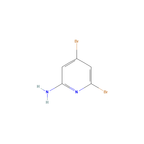 4,6-dibromopyridin-2-amine (CAS: 408352-48-7) - Chemical Structure and Molecular Formula 