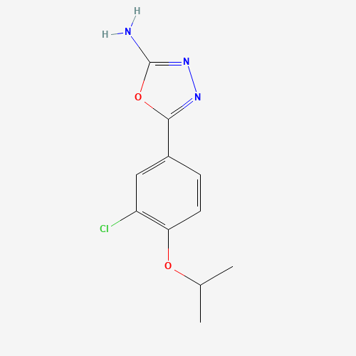 5-(3-chloro-4-propan-2-yloxyphenyl)-1,3,4-oxadiazol-2-amine (CAS: 1258875-21-6) - Related Chemical Product