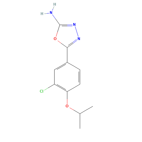 5-(3-chloro-4-propan-2-yloxyphenyl)-1,3,4-oxadiazol-2-amine (CAS: 1258875-21-6) - Related Chemical Product