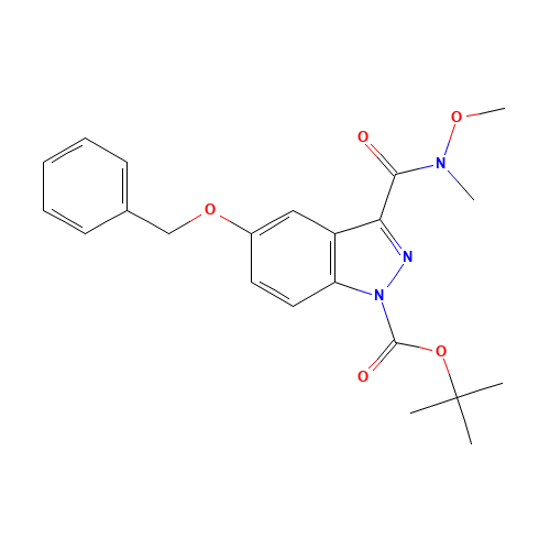 tert-butyl 3-[methoxy(methyl)carbamoyl]-5-phenylmethoxyindazole-1-carboxylate (CAS: 1386457-56-2) - Related Chemical Product
