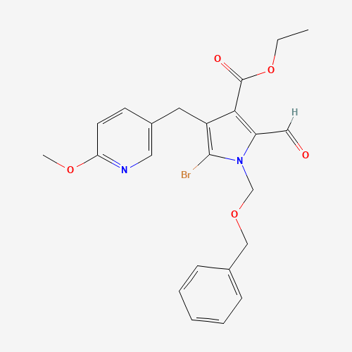 ethyl 5-bromo-2-formyl-4-[(6-methoxypyridin-3-yl)methyl]-1-(phenylmethoxymethyl)pyrrole-3-carboxylate (CAS: 944334-86-5) - Related Chemical Product