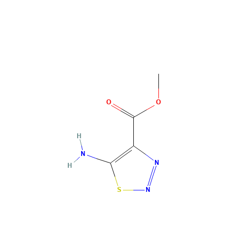 methyl 5-aminothiadiazole-4-carboxylate (CAS: 89033-41-0) - Chemical Structure and Molecular Formula 