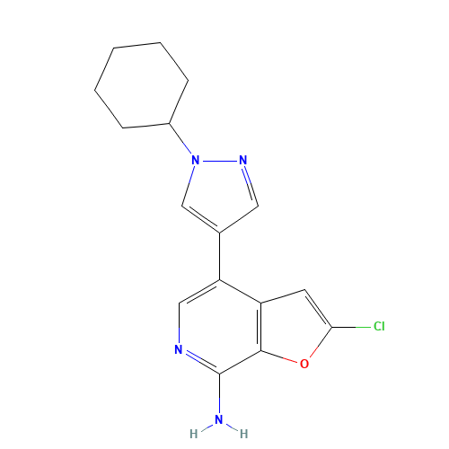 2-chloro-4-(1-cyclohexylpyrazol-4-yl)furo[2,3-c]pyridin-7-amine (CAS: 1326714-36-6) - Related Chemical Product