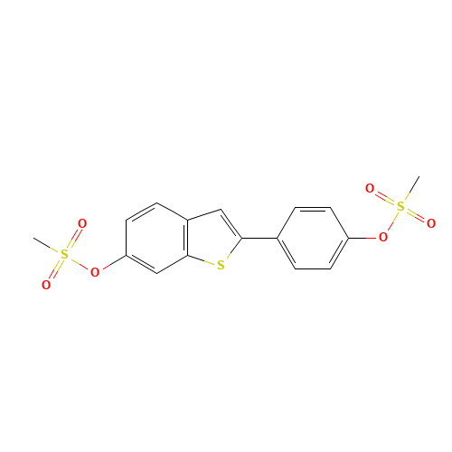 [4-(6-methylsulfonyloxy-1-benzothiophen-2-yl)phenyl] methanesulfonate (CAS: 84449-65-0) - Related Chemical Product