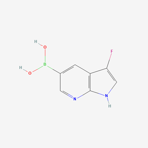 (3-fluoro-1H-pyrrolo[2,3-b]pyridin-5-yl)boronic acid (CAS: 1111637-69-4) - Chemical Structure and Molecular Formula 