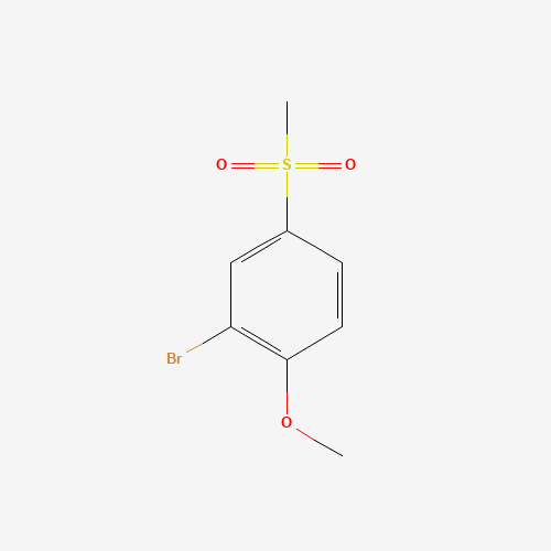 2-bromo-1-methoxy-4-methylsulfonylbenzene (CAS: 20951-42-2) - Chemical Structure and Molecular Formula 