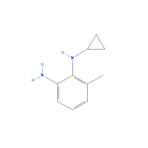 2-N-cyclopropyl-3-methylbenzene-1,2-diamine (CAS: 1353945-54-6) - Chemical Structure and Molecular Formula 