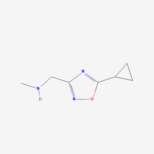 1-(5-cyclopropyl-1,2,4-oxadiazol-3-yl)-N-methylmethanamine (CAS: 1177299-92-1) - Chemical Structure and Molecular Formula 