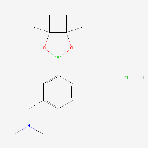 N,N-dimethyl-1-[3-(4,4,5,5-tetramethyl-1,3,2-dioxaborolan-2-yl)phenyl]methanamine;hydrochloride (CAS: 1036991-19-1) - Chemical Structure and Molecular Formula 